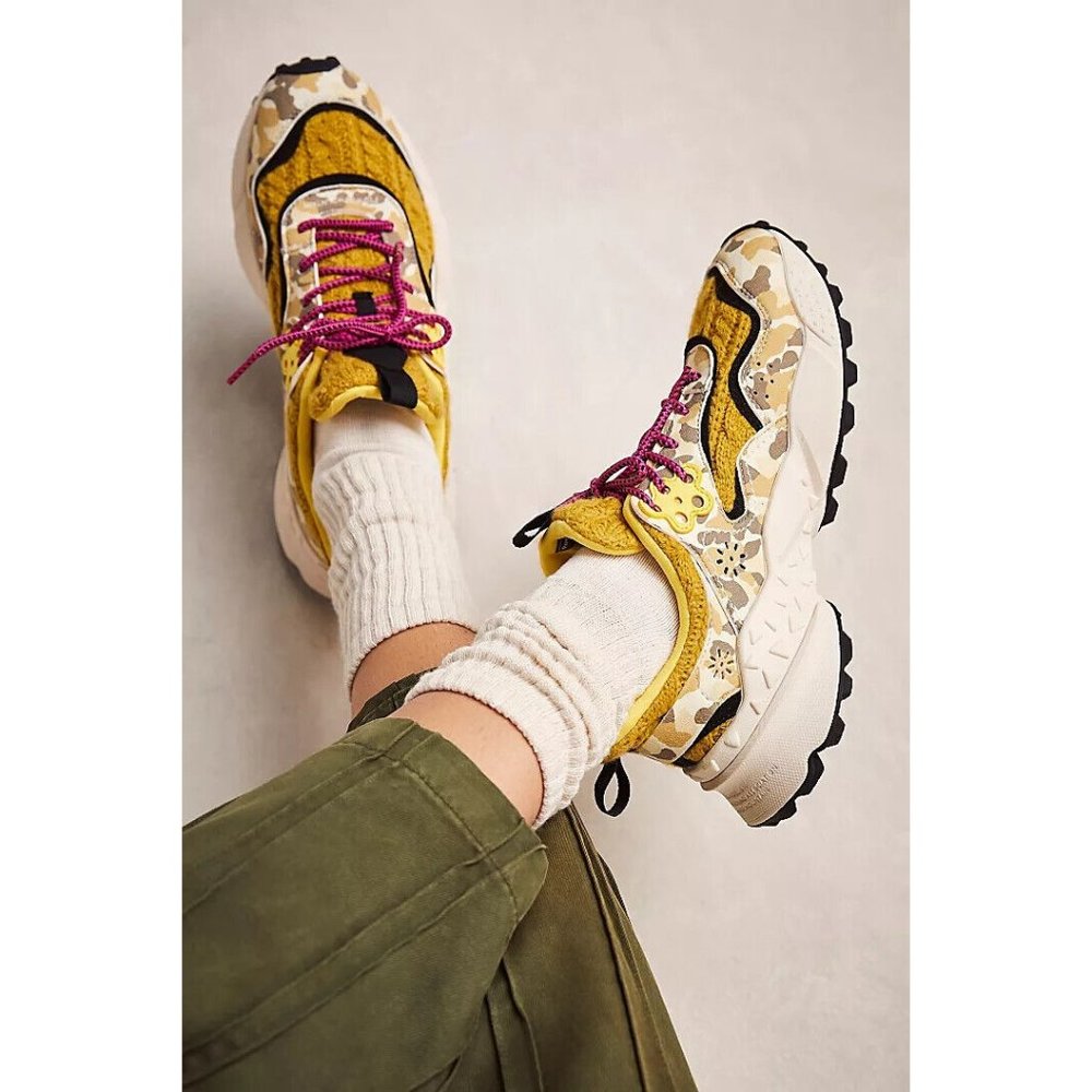 Free People Flower Mountain Knightly Knitted Sneakers Size 6.5 37 New